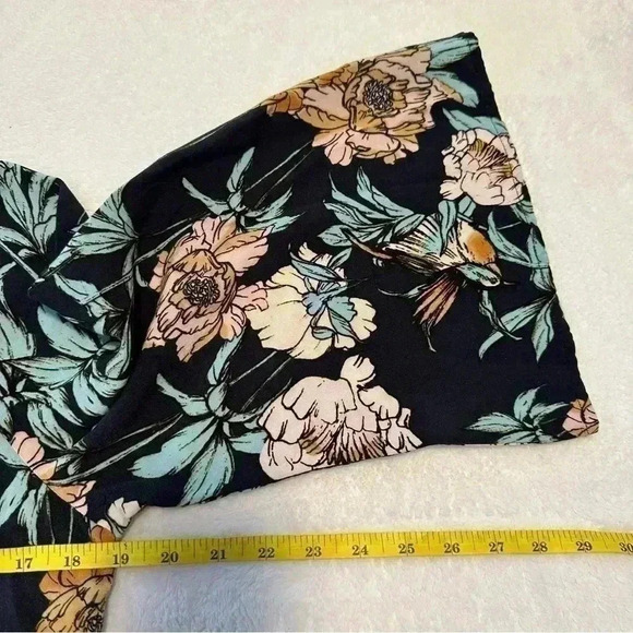 Cupio Blush Women’s Navy Tropical floral bird print Casual Summer Dress Size M - Picture 4 of 9